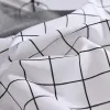 sets Home Comforter Bedding Sets Duvet Cover Pillowcase Euro 2 3 Pieces Black White Plaid 240x220 200x200 150x200