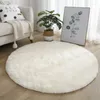 Carpets Super Soft Plush Round Rug Mat Fluffy White For Living Room Home Decor Modern Kids Bedroom Decoration Thick Pile