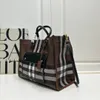 Lyxdesignersväskor Freya Classic Birch Brown Plaid Tote Bag Mirror Quality Women's Crossbody Bag Shopping Bag Business Leisure Fashion Bag