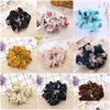 Hair Accessories 117 Styles Lady Girl Scrunchy Ring Elastic Bands Pure Color Leopard Plaid Large Intestine Sports Dance Scrunchie Hair Otytp