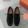 Loro Piano Lp Özellikler Ayakkabı Ayakkabı Klasik Slip-On Common Casual Big Head Fasulye Ayakkabı Üzerinde Tembel Ayakkabılar 1npi