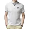 Men's Polos 2023 New Embroidered Polo Shirt Mens High-end Luxury Top Summer Casual Lapel Short Sleeve T-shirt Korean Fashion MensL2425