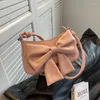 Вечерние сумки тренд Bowknot Women Bearm Bag Сумка мода Стоун Стоп -молния Одинокое плечо простые офисные леди сумочки