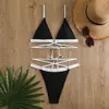 Swimming Suit Patchwork with Contrasting Bikini Shorts for Fashionable Women's Swimwear