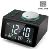 Orologio di svelta per la radio con 2 porte USB LED Digital ANNUNCE ANCHI DECAZIONE DECRAZIONE SNOOZE COLLO COLLO