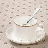 Kubki europejski w stylu europejskim Puchar kawy China Ceramic Phnom Penh z spodkiem i łyżką 150 ml