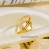 Highend Luxury Ring Fanjia S925 STERLING Gümüş Altın Dört Yaprak Yonca Açık Yüzüğü Kadınlar için Basit Şık Kişiselleştirilmiş Büyük Lüks ve Modaya Tasarım