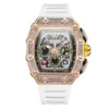 ONOLA Full Diamond Fashion New Multi Functional Mechanical Watch Men's Tape Watch
