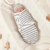 Decken wickeln neuer Neugeborene weiche Baumwollschlafsack Baby Swaddle Hats Set Verstellbarer Anti-Kick-Swaddle warme Wrap Decke für 0-6 Monate Baby