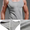 Herren Tanktops Feste Farb-T-Shirt für Männer Sommer Baumwolle übergroß