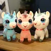 Süße stehende Einhorn -Plüsch -Spielzeugpuppe Schlaf auf Betttuch Puppe Umarmung Kissen Pony Puppe Greifmaschine Puppe