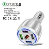 5 портов 90 Вт 3USB+2 CAR Chargers Type-C Type C Careger Fast Зарядка PD QC3.0 Зарядное устройство для автомобиля для iPhone 15 14 плюс 13 12 11 11 Samsung S24 S23 S22 с розничным пакетом