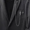 Brooches For Cross Hanging Chain Brooch Suit Lapel Pin Women Teen Men Coat Brooc