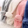 Zestawy odzieżowe Dziewczynki dla dzieci Dziewczyny Zimowe wydruki z kreskówek z długimi rękawami polar piżamów