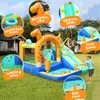 Dinosaur Inflatable Slide Castle Outdoor Jumper Kid Party Entertainment Bounce House with Ball Pit Playhouse Indoor Jumping Jumper Toy Fun Bouncer Combo Yard Game