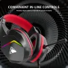 Sandaler 7.1 Surround Stereo Sound Gaming Headset Shining RGB Light Ergonomisk design andningsbara öronkuddar Plug and Play