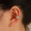 Charm Vintage Punk Gold Color Zircon Clip Earrings For Women C-formad Fake Piercing Ear Cuff Earrings Ear Clip Wedding Party Jewelry