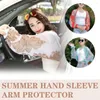 Halsdukar anti-uv overleeves arm wrap cover 2024 lång skjorta 60-80 cm solskydd sjal blommig mönster tunn kvinna