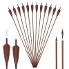 Darts Toparchery 32Inch Pure Carbon Arrows 6/12pcs ID 6.2mm Spine 400 Archery Arrow with Turkey Feather for Outdoor Hunting