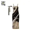 Vestidos informales Diseñador Tingfly Fashion Patrón floral Knitting Midi Midi Long Dress Lady Knitwear