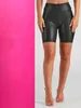 Women's Shorts Women Black High Waist Matte Leather Ladies Sexy Casual PU Bodycon Stretch Short Pants Biker Elastic Custom