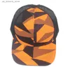 Tappi a sfera maschi stampato geometrico berretto da baseball berretto camion femminile estate fresco verde arancione blu q240425