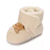 Botas de inverno recém -nascido meninos e meninas sapatos de algodão de desenho animado com sola macia e botas quentes sapatos de caminhada pré -escolares inverno recém -nascido