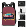 Backpack Luxury Sports Car 2D Elements Cartoon Outdoor Backpacks Women Colorful Soft School Bags Style Rucksack