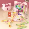 Mini Makeup Bag Girls som bär kosmetisk handväska läppstift för låtsas play set montessori leksak små skönhetsverktyg leksaker 240416