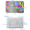 Relógios TS5310 Relógio de parede RGB digital Relógio grande Espelho de tela Relógio 5 Brilho da engrenagem Ajustável com data/semana/temperatura Exibição