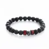 Strands Pulsera de piedra volcánica para hombres Madera de lava Beads Peeds Tibetan Buddha Muñeco de la muñeca Mujeres Joyas de joyas Nuevas pulseras