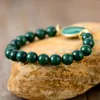 En Malachite Stretch Elastic Strand Beads Armband Luxury Natural Stones Kvinnor Män par smycken Bijoux grossist 240410