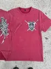 Men's T-Shirts Camiseta de strtwear extragrande para homens hip hop asas retr do crnio impresso grfica gola redonda algodo roupas manga curta tops Y2K H240425