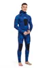 Fissão de manga comprida com traje de letra longa da camuflagem 2 peças M traje submersível de neoprene para homens Mantenha o traje de mergulho impermeável e quente 240410