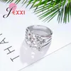 Cluster ringen modemerk roze kubieke zirconia stenen inleg voor vrouwen 925 sterling zilveren sieraden bruids bruiloft vinger ring Bijoux