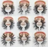 Gerçek 3D Mink Kirpikler 25mm Uzun Kirpikler Özel Ambalaj Kutuları ile Uzun Kirpikler Özel Logo Lashes9751531