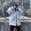 Mentes Down Parkas Veste d'hiver épaisse hommes Camouflage Camouflage Cabille de parka Mabinet 2022 MAN HARAJUKU STRATWEAR Japonais Tie Dye plus taille KK32731