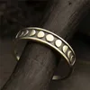 Band Rings Retro Minimalist Moon Phase Ring Designed to stack with simple stacking bands stunning H240425