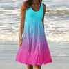 Casual jurken mode zomer 2024 voor vrouwen strand mouwloze resort slijtage vakantie sun vestido mujer elegante elegante