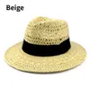 Cappelli larghi cappelli da secchio Cappello estivo di paglia per uomini donne moda sombrero cappello banama fedora y240425