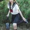 Kledingsets Japanse stijl XS-2XL School Girls Uniform Navy Vrouwen Sexy JK Basic Pak Sailor Blouse geplooide rok