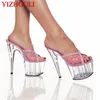 Dance Shoes Fabric Is 15 Cm High With Peep-toe Stilettos Interest Performance Evening Stage Show