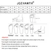 Casual schoenen Jozhamta maat 34-42 Loafers For Women Real Leather Flats Platform Fashion Chain Chunky Heel Ladies Retro Office