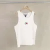 Designer de camisetas Kith Hilfigers de alta qualidade Moda de luxo Europa e America T-shirt marca a marca pequena letra bordada de verão casual lavado todo tanque de algodão