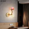 Boule de lune intérieure de la lampe murale LED pour la chambre de chevet de chevet Golden Picherons G9 Bulbe MODERNE HOME DÉCO luminaire