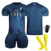 Calcio set turisti da pista da uomo 2324 saudita al-nassr fc vittoria in trasferta blu n. 7 ronaldo jersey n. 10 Mane Football Suit