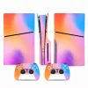 Naklejki do PS5 Slim Disc Skin Sticker do konsoli i 2 kontrolery Pełne opakowanie winylowe nakładanie ochronnej osłony czołowej