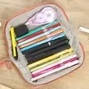 Cosmetic Bags Pillow Shape Bag Multifunction Quilted Simple Pen Pouch Large Capacity Creative Pencil Box Cotton For Outdoor Travel