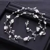 Wedding Hair Jewelry Silver Gold Color Pearl Flower Hair Vine Band Headband For Women Party Bridal Wedding Hair Accessories Jewelry Vine Band d240425