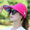 Czapki kulkowe duże szerokie brzegi puste kobiety letnie czapki kwiat Perły anty-UV Flopy Solane Sun Hats Outdoor Beach Tour Visor Baseball Cap J240425